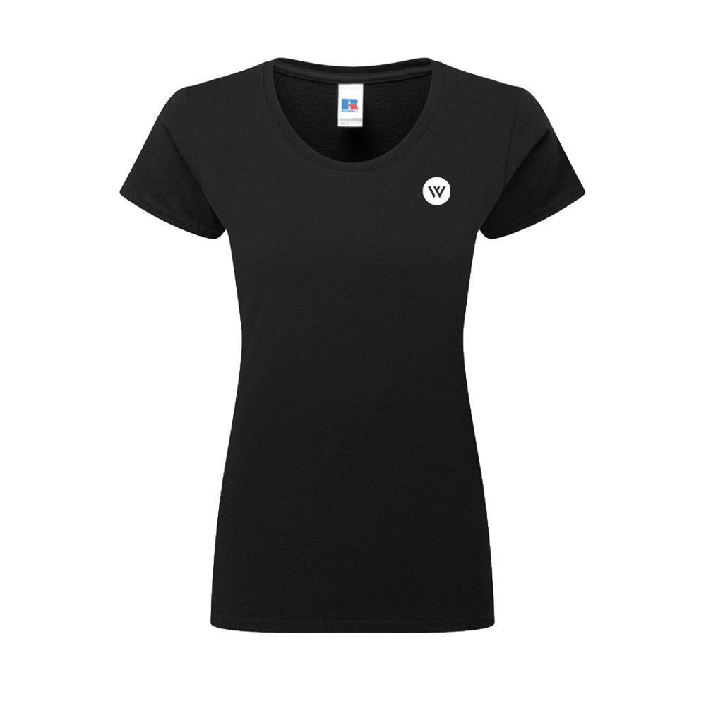 Russell Athletic Ladies T-Shirt 180F Schwarz M Weinfreunde